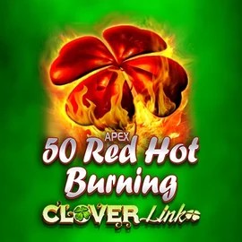 50 Red Hot Burning Clover Links logo by Novomatic at Spinstein Casino