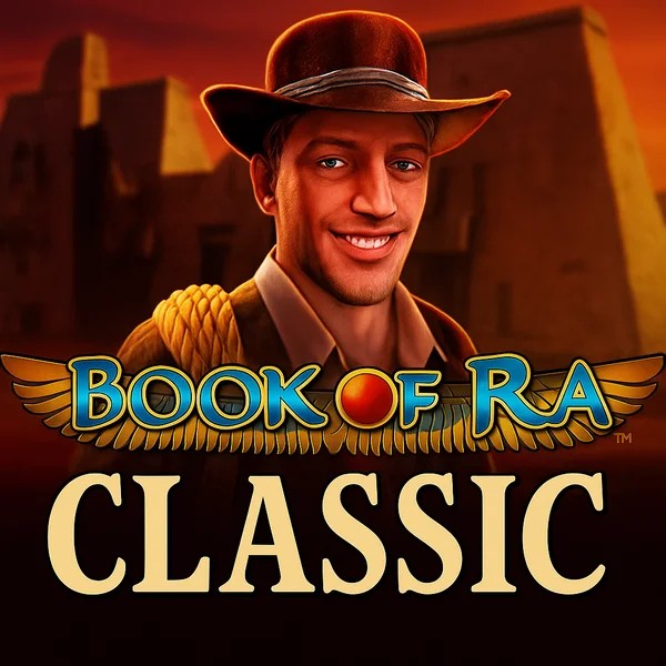 Book of Ra Classic logo – Slots by Novomatic at Spinstein Casino