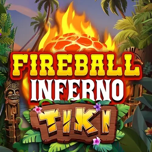 Fireball Inferno Tiki online game logo by NetEnt on spinsteins.gr